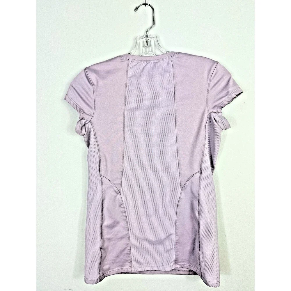 Alo Yoga S Coolfit Mesh Lavander Short Sleeve Workout Running T-Shirt